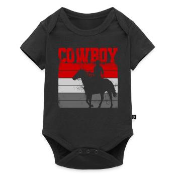 Cowboy western rider horse - Baby Premium short-sleeve bodysuit - black - Front
