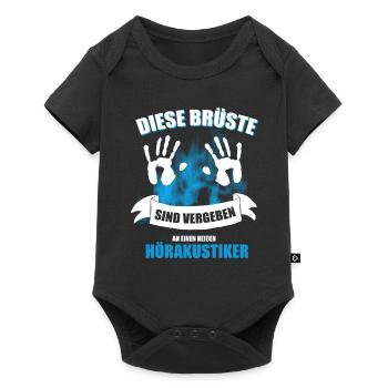 hörakustiker und seine Frau Geschenk - Baby Premium Kurzarmbody - Schwarz - Vorne