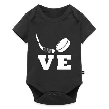 Hockey sur glace Love Hockey sur glace - Body à manches courtes Premium Bébé - noir - Devant