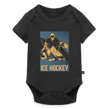 Hockey sur glace Hockey sur glace - Body à manches courtes Premium Bébé - noir - Devant