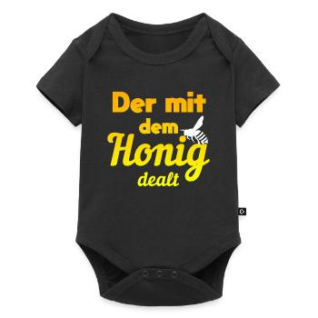 Beekeeper bee saying honey gift - Baby Premium short-sleeve bodysuit - black - Front