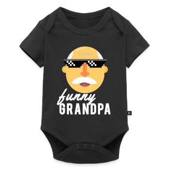 funny grandpa - Baby Premium Kurzarmbody - Schwarz - Vorne