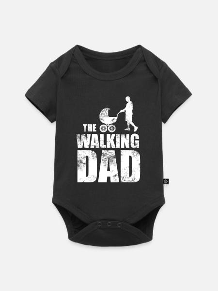 The Walking Dad Vatertag - Baby Premium Kurzarmbody - Schwarz