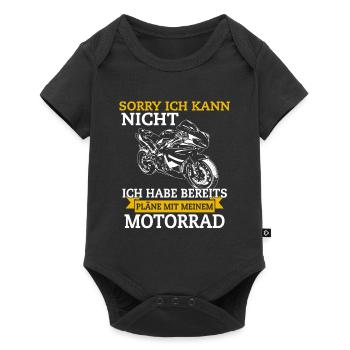 Désolé je ne peux pas motard de moto - Body à manches courtes Premium Bébé - noir - Devant
