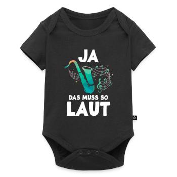 Yes, it has to be so loud - saxophone, guitar, rock - Baby Premium short-sleeve bodysuit - black - Front
