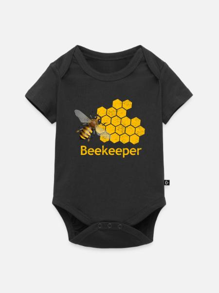 Beekeeper Imker Biene Bienenflüsterer - Baby Premium Kurzarmbody - Schwarz