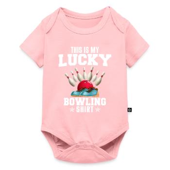 Cadeau de chance de bowling - Body à manches courtes Premium Bébé - rose - Devant