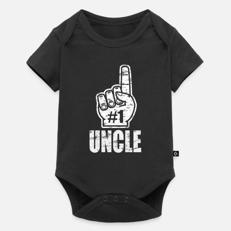 Nummer eins Onkel - Ich bin der Beste - Geschenk - Baby Premium Kurzarmbody - Schwarz