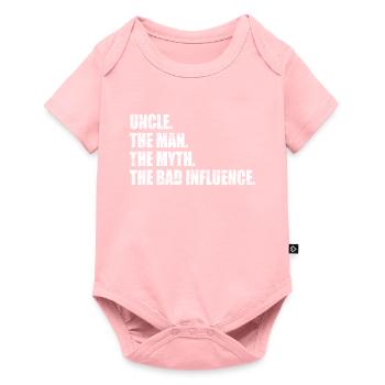 Uncle the man the myth the bad influence - Onkel - Baby Premium Kurzarmbody - Rosa - Vorne