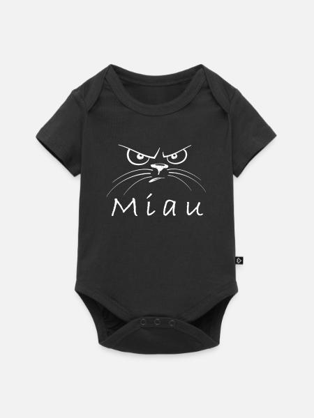 meow - Baby Premium short-sleeve bodysuit - black