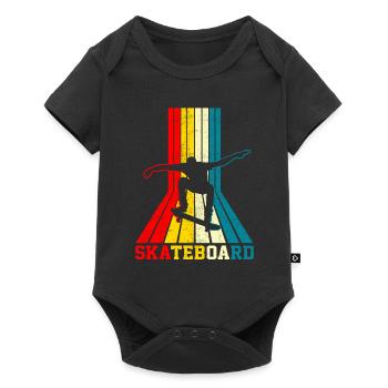 Vintage Skateboard - Body à manches courtes Premium Bébé - noir - Devant