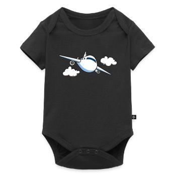 Plane pilot flying flight mechanic gift - Baby Premium short-sleeve bodysuit - black - Front