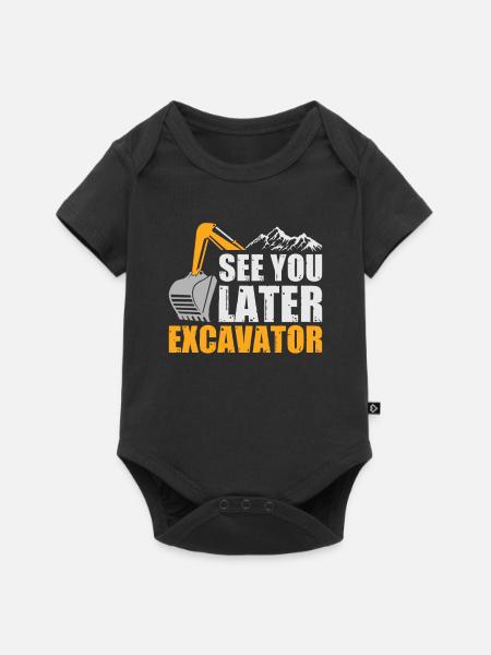 À plus tard Excavator Excavator dit - Body à manches courtes Premium Bébé - noir