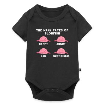 Blobfisch Gesichter Hässlicher Fisch Blob Ozean - Baby Premium short-sleeve bodysuit - black - Front