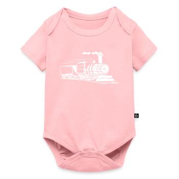Zug Fahren Eisenbahn Lokomotive Bahnhof Geschenk - Body à manches courtes Premium Bébé - rose - Devant