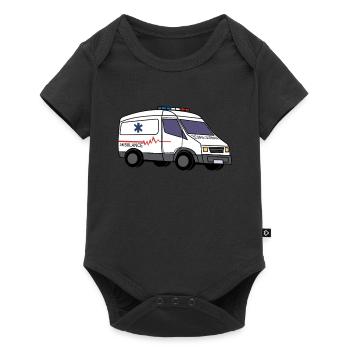 Krankenwagen Rettungsdienst Sanitäter Notarzt - Baby Premium Kurzarmbody - Schwarz - Vorne