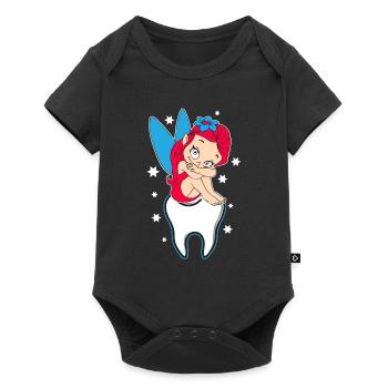 Dentiste dentiste dent elfe fée - Body à manches courtes Premium Bébé - noir - Devant