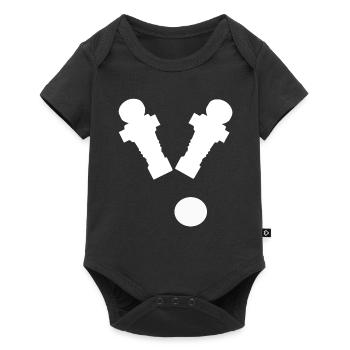Tischkicker Kicker Tischfussball Kickern - Baby Premium Kurzarmbody - Schwarz - Vorne