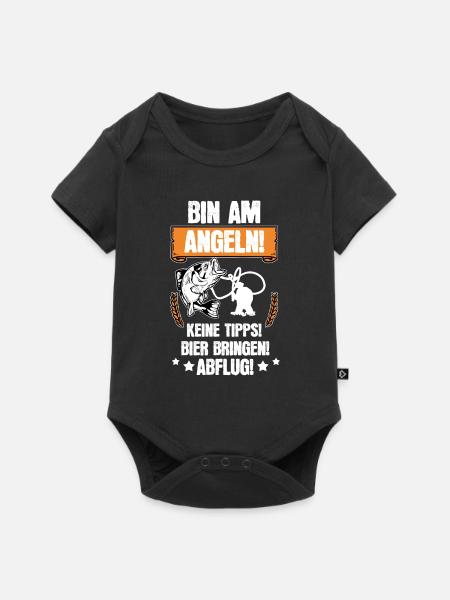 Lustiges Angel Spruch Motiv Geschenkidee - Baby Premium Kurzarmbody - Schwarz