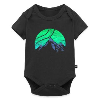 Hiking mountains vintage shirt - Baby Premium short-sleeve bodysuit - black - Front