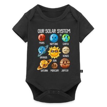 Solar System T-Shirt Planet Universe Gift - Baby Premium short-sleeve bodysuit - black - Front