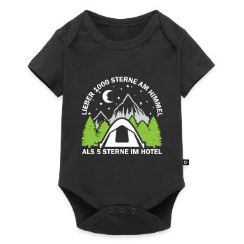 Dear 1000 stars in the sky than 5 at the hotel - Baby Premium short-sleeve bodysuit - black - Front