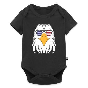 Cadeau patriotique Eagle USA America Freedom - Body à manches courtes Premium Bébé - noir - Devant