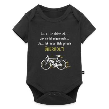 Révisé avec e-bike - Body à manches courtes Premium Bébé - noir - Devant