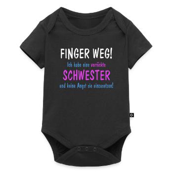 Crazy sister - Baby Premium short-sleeve bodysuit - black - Front