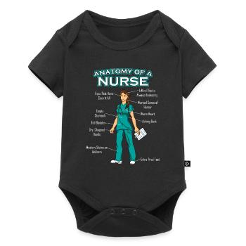 Infirmière anatomie hôpital de médecine - Body à manches courtes Premium Bébé - noir - Devant