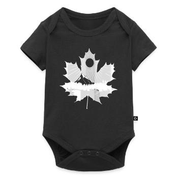 Randonnée en montagne Canada Canada feuille d'érable - Body à manches courtes Premium Bébé - noir - Devant