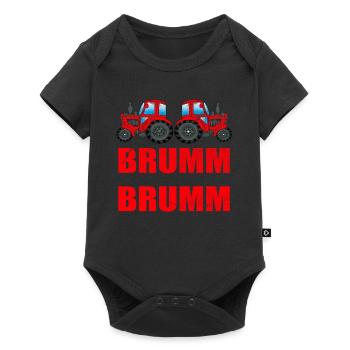 TRAKTOR TREKKER TRACTORS - Baby Premium short-sleeve bodysuit - black - Front