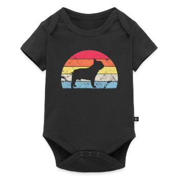 French Bulldog Vintage Dogs Cute Gift - Baby Premium short-sleeve bodysuit - black - Front