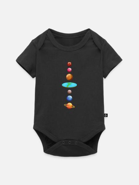 Planeten Universum - Premium kortærmet baby-body - sort