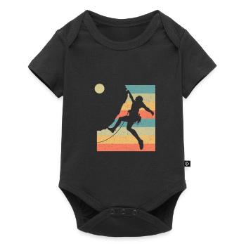Alpinisme vintage - Body à manches courtes Premium Bébé - noir - Devant