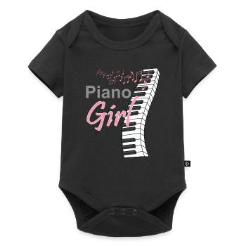 Piano Musique Clavier Musicien Instrument Cadeau - Body à manches courtes Premium Bébé - noir - Devant