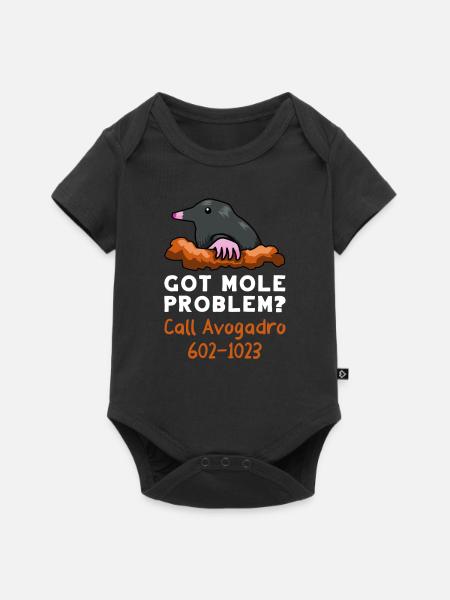 Mole moles Avogadro chemistry gift - Baby Premium short-sleeve bodysuit - black