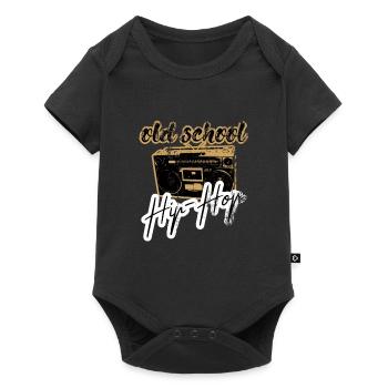 radio hip hop old school - Body à manches courtes Premium Bébé - noir - Devant