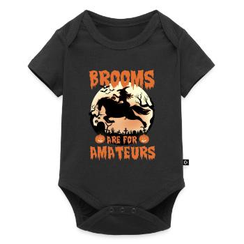 brooms are for amateurs - Baby Premium short-sleeve bodysuit - black - Front