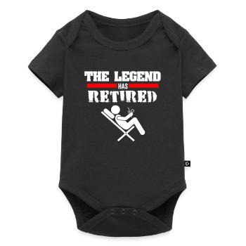 La légende a pris sa retraite - retraité, retraité, retraite - Body à manches courtes Premium Bébé - noir - Devant