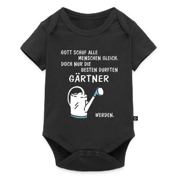 Gärtner - Baby Premium Kurzarmbody - Schwarz - Vorne
