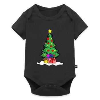 Christmas tree love - Baby Premium short-sleeve bodysuit - black - Front