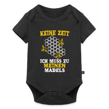 Keine Zeit ich muss zu meinen Mädels - Baby Premium Kurzarmbody - Schwarz - Vorne