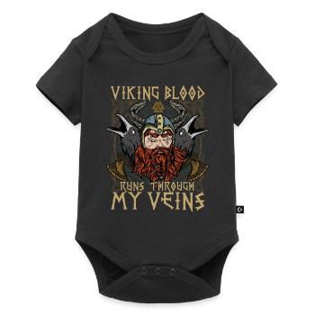 T-shirt de sang viking pour le fier Nordmann - Body à manches courtes Premium Bébé - noir - Devant