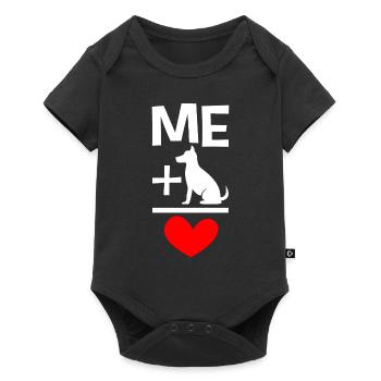 Dog and me best team dogs gift idea - Baby Premium short-sleeve bodysuit - black - Front