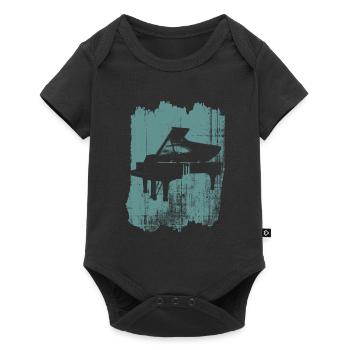 piano piano musician - Baby Premium short-sleeve bodysuit - black - Front