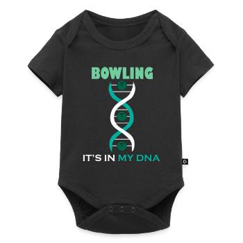 ADN bowling bowling sport chapeau melon Pin cadeau - Body à manches courtes Premium Bébé - noir - Devant