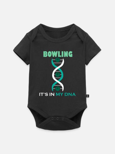ADN bowling bowling sport chapeau melon Pin cadeau - Body à manches courtes Premium Bébé - noir