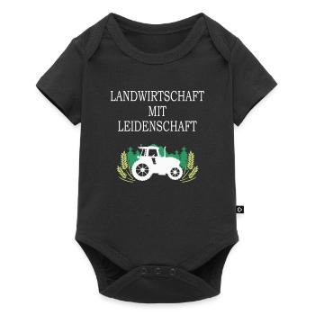 Landwirtschaft mit Leidenschaft - Baby Premium Kurzarmbody - Schwarz - Vorne