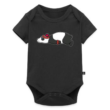 Panda Bear Fitness Gym Workout Workout - Baby Premium short-sleeve bodysuit - black - Front